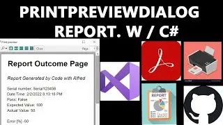 Creating PrintDailog Document Print, Preview pdf git  C# Winform