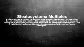 Medical vocabulary: What does Steatocystoma Multiplex mean