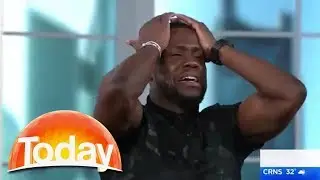 Kevin Hart freaks out over snake on Australian TV show