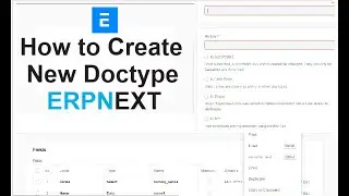 How to create a doctype in erpnext || Erpnext Learning || Frappe framework
