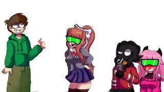 FNF Green glasses meme | Monika x Eddswolrd | Meme Friday Night Funkin | FNF Animation