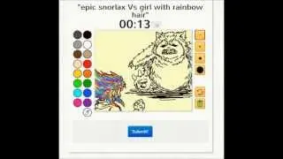 Epic Snorlax vs. Girl With Rainbow Hair