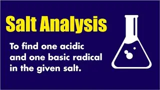 Salt Analysis
