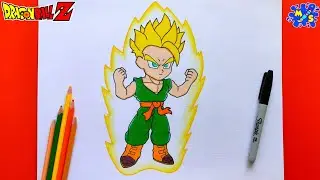 How to Draw Kid Trunks Super Saiyan || Dragon Ball Z