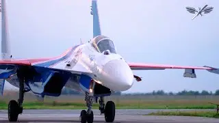 Русские Витязи. Прилет на авиационный фестиваль в Мочище