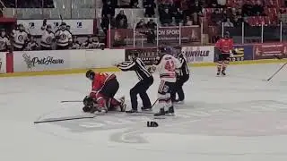 Danick Malouin refuses Danick Paquette, gets jumped by Garrett Clarke, Jan 11th 2024