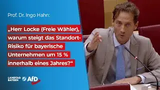 „Herr Locke, warum steigt das Standortrisiko für bay. Unternehmen um 15 % innerhalb eines Jahres?“