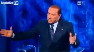 Berlusconi vs Giletti "Me ne vado? Vuole che me ne vada?" VADA.. VADA..