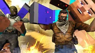 КС ГО, НО МЫ СПАСАЕМ МАЙНКРАФТЕРОВ  / ПРОХОЖДЕНИЕ КАРТЫ CS:GO / СМЕШНЫЕ МОМЕНТЫ