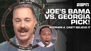 Stephen A. CAN’T BELIEVE Joe Fortenbaugh’s Alabama vs. Georgia pick 👀 | First Take
