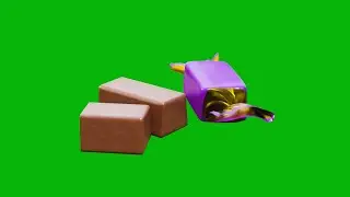 Blank Candy Package Wrap 3D Model | Free 4K Candy Package Mockup with Green Screen Animation