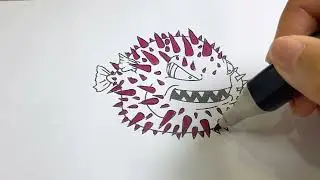 Coloring picture of devil fish