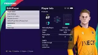 [ PES 2021 | PES 2020 | PES 2019 ] MARCIN BULKA FACE BUILD With STATS [PS4]