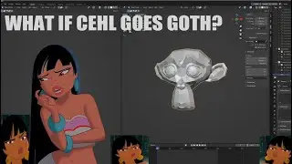 Chel goes Goth -- Blender/Zbrush 3D modeling/sculpting