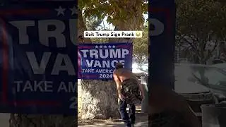 Full Video 👆 They Actually Fell For The Trump Sign Prank 😂 