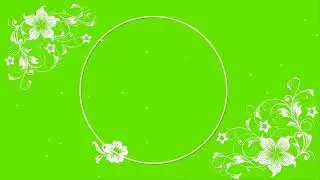 Green Screen Flower frame Effect Animation
