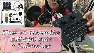 How to assemble BM-800 condenser microphone set with sound card? | Unboxing 2021