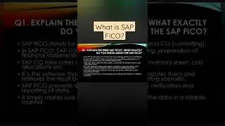What is SAP FICO? #sap #sapfico #sapficotutorial #youtubeshorts #shorts #saperp