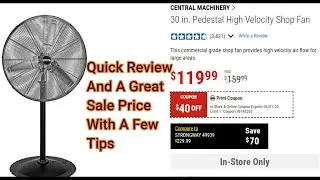 Harbor Freight's 30" Pedestal Fan Review