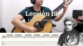 Lección N°19 Nuevo método para guitarra - Dionisio Aguado (tutorial + tabs)