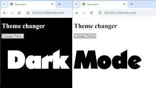 Javascript - Dark Theme Toggle Tutorial
