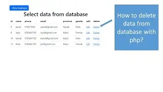 How to delete data from database with PHP?