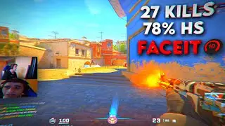 I GOT 27 KILLS WITH 78% HEADSHOTS BUT GREEN WHAT IS YOUR PROBLEM GREEN (FACEIT LVL 10 CS2 GAMEPLAY)