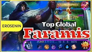 TOP GLOBAL FARAMIS DARK NECRO UNDERATED MAGE SUPPORT BEST BUILD 2021| E R O S E N I N | MLBB NEXT