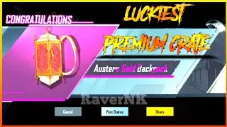 😱 Austure Gold Backpack | Luckiest Premium Crate Opening BGMI | New Premium Crate