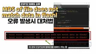 ESP32-MD5 of file does not match data in flash! 오류 발생시 대처법