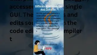 What is difference between IDE and compiler #java