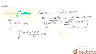 Evaluate: `int_0^(pi/2)cos^3xdx`