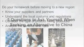 Sourcing in China: what's the alternative?
