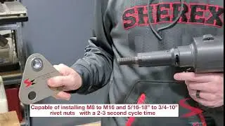 Sherex's FLEX-18 Rivet Nut Installation Tool -- The Most Powerful Rivet Nut Tool on the Market!