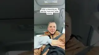 With The "Mom Arm" While Driving Video By Lilweezyj #Shorts