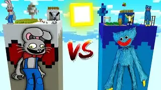 ЧАНК КРОЛИКА МИСТЕРА ХОПСА ПРОТИВ ЧАНКА ХАГГИ ВАГГИ В МАЙНКРАФТ HUGGY WUGGY VS MR. HOPP'S PLAYHOUSE