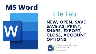 MS word|File Tab in ms word | RSCIT COURSE| creating a new document