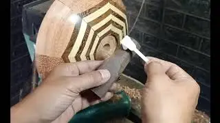 ДЕРЕВЯННАЯ ЧАША С РИСУНКОМ ПАУТИНЫ