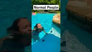 Normal people in the pool 💦 #shorts