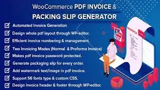 WooCommerce PDF Invoice & Packing Slip Generator | Codecanyon Scripts and Snippets