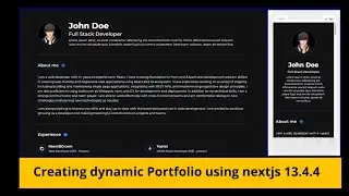 Personal Portfolio Website using Nextjs 13, Tailwindcss and deploy in Vercel (from scratch)