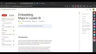 Embedding Maps in Looker BI || #arcade || #2025 Solution
