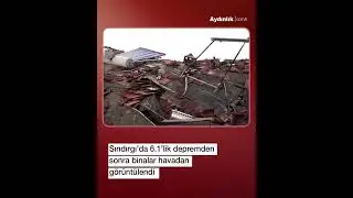 Deprem havadan görüntülendi 
