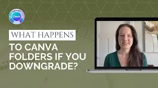 What happens to custom folders on Canva if you downgrade from Canva Pro to a free plan?