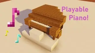 Command Block Playable Piano in Minecraft