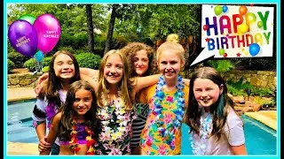 Bella and Scarlett's POOL PARTY BIRTHDAY PARTY w/ the CRAFTY GIRLS!
