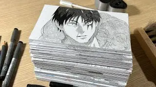 Flipbook: Gojo vs Toji from Jujutsu Kaisen (284 drawings)