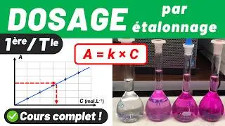 DOSAGE PAR ÉTALONNAGE, Absorbance, Couleur d'une solution ✅ Cours complet 💪 Première | Terminale spé