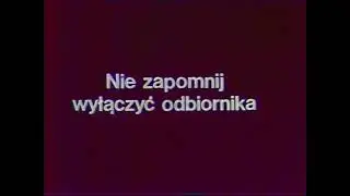 Диктор и конец эфира (TVP1 Польша,06.08.1988)