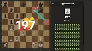 Chess.com Puzzle Rush tool-assisted record [197] [Stockfish 17.1]